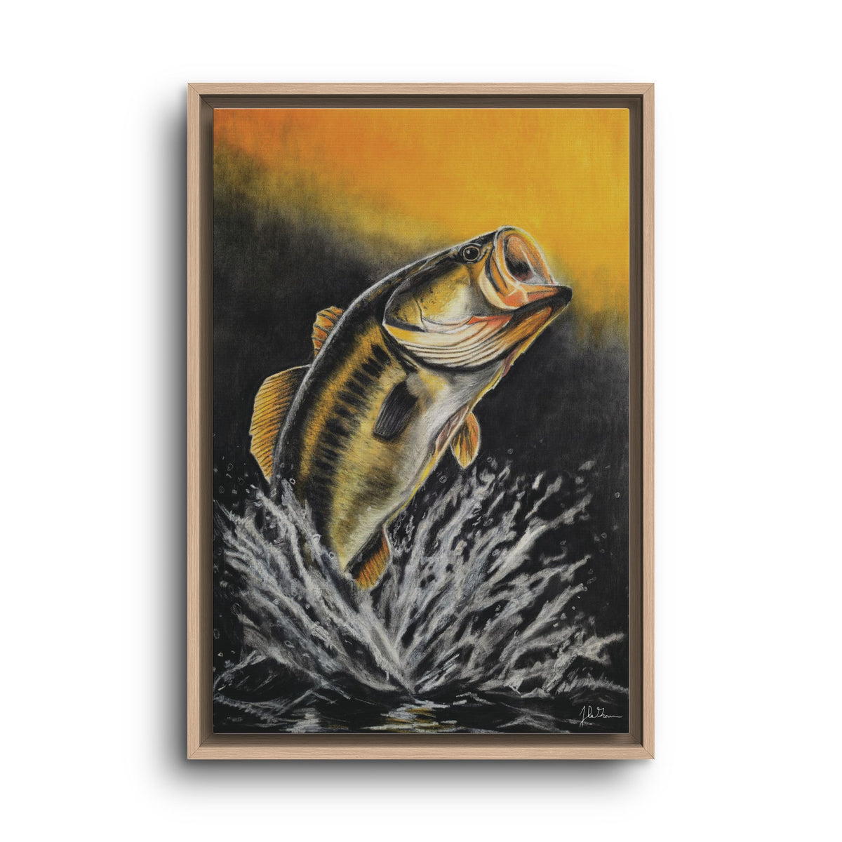 "Golden Rise" Framed Canvas