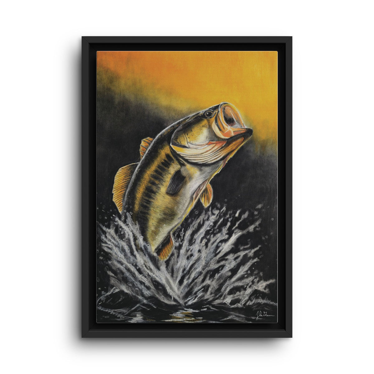"Golden Rise" Framed Canvas