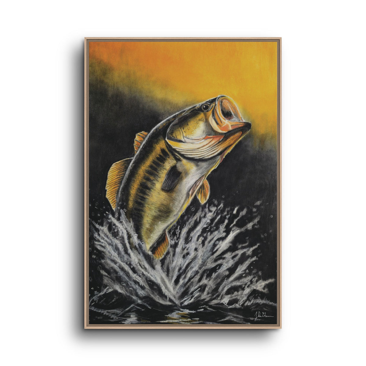 "Golden Rise" Framed Canvas