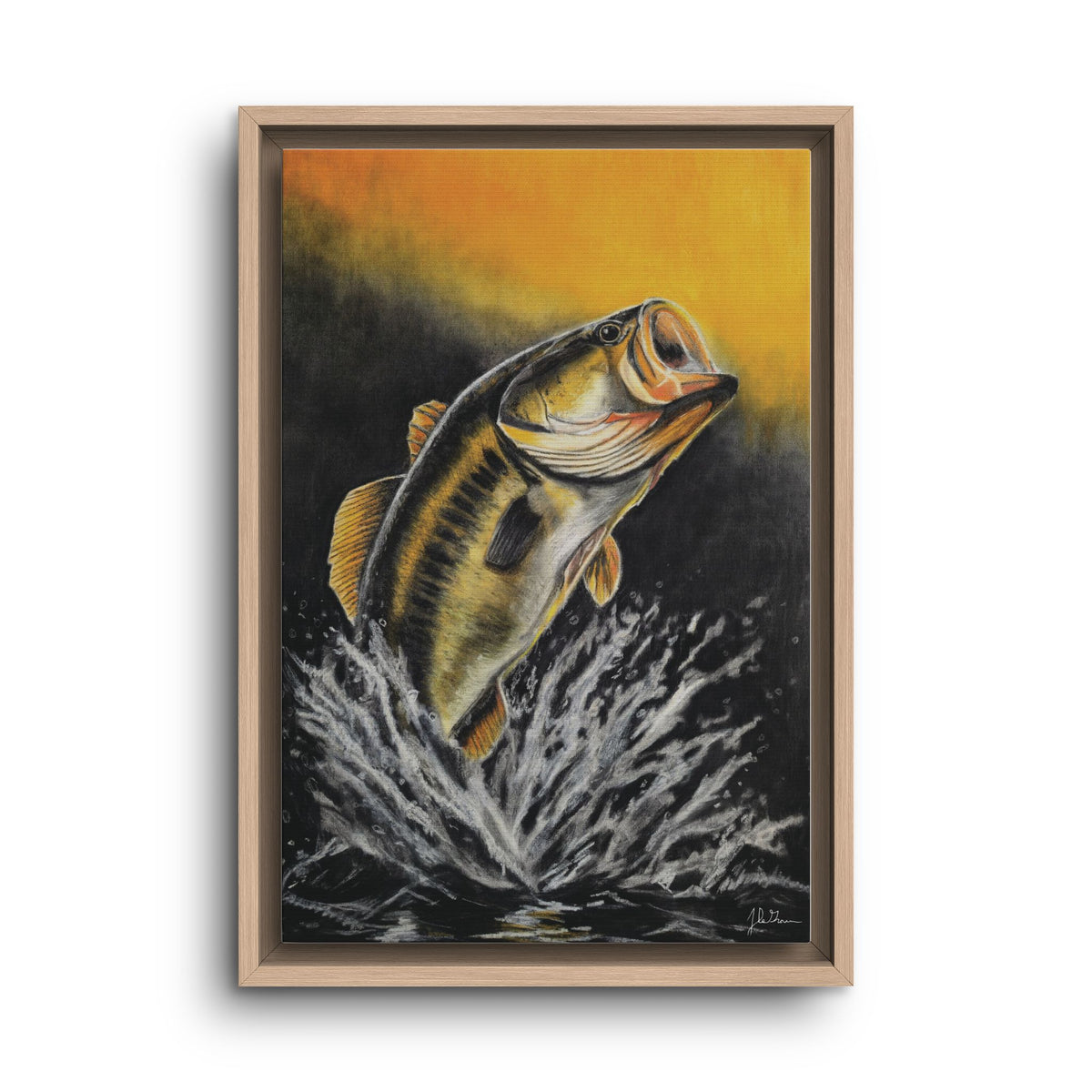 "Golden Rise" Framed Canvas