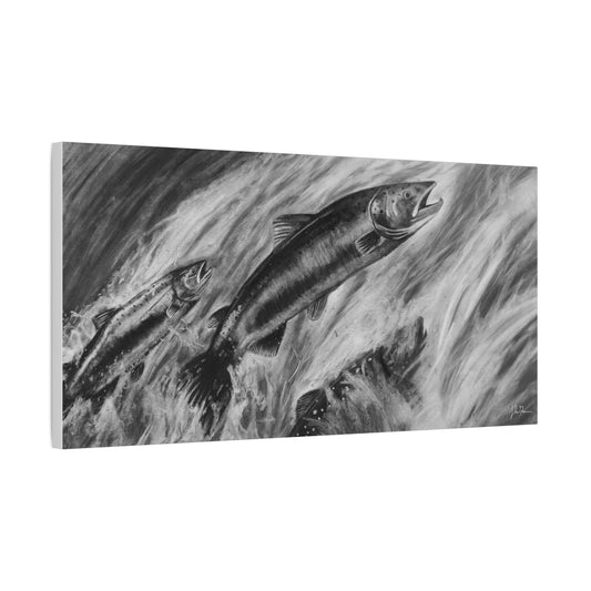 "Uphill Battle" Stretched Canvas Print