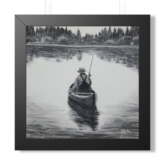 "Canoe Drift" Framed Paper Print
