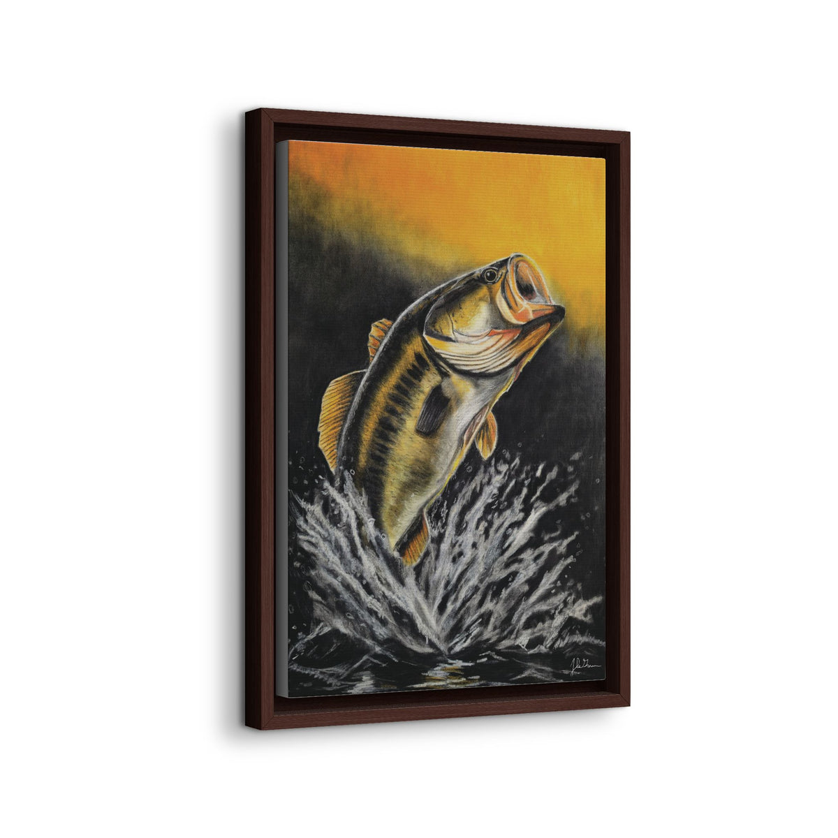 "Golden Rise" Framed Canvas