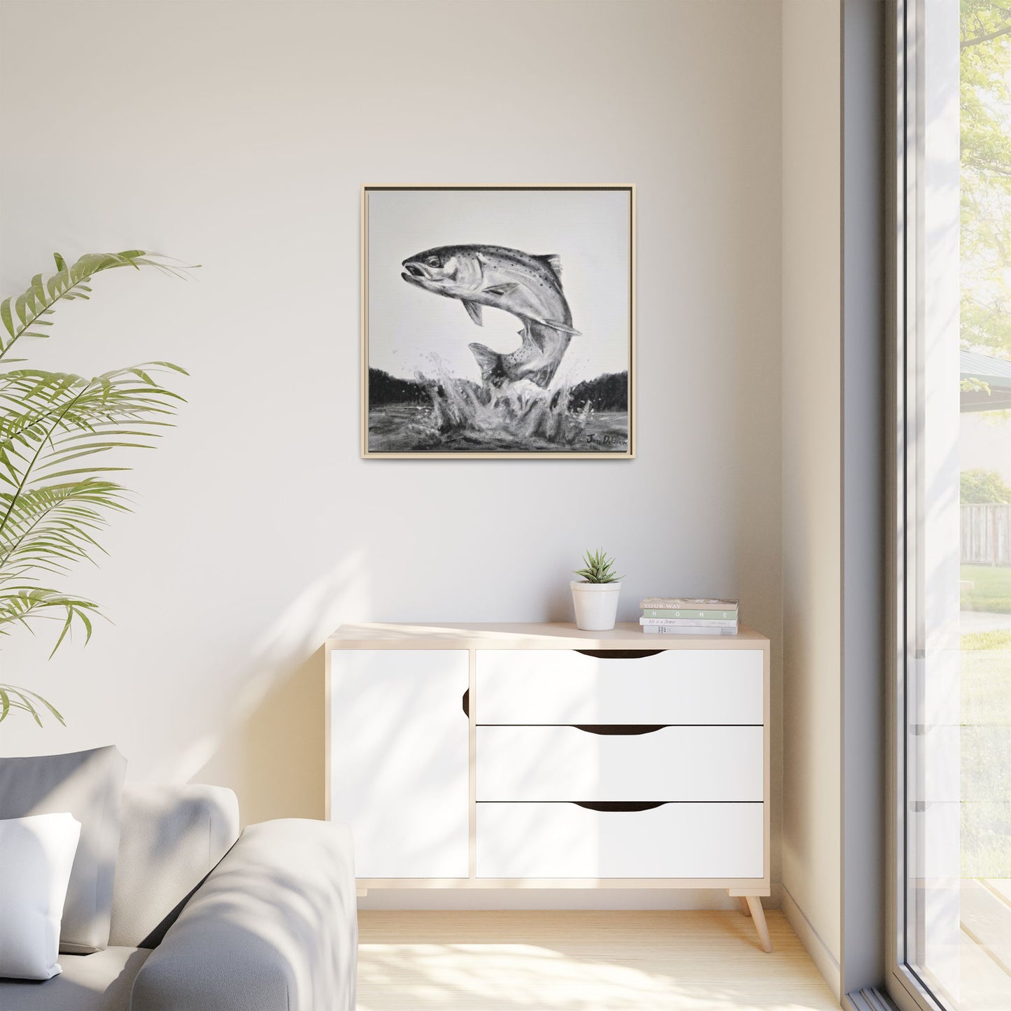"Flying Rainbow" Framed Canvas