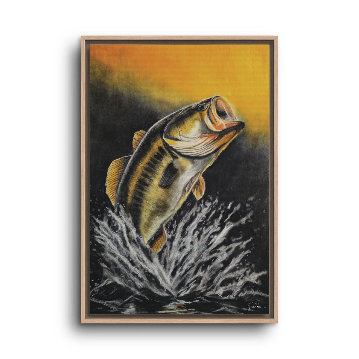 "Golden Rise" Framed Canvas