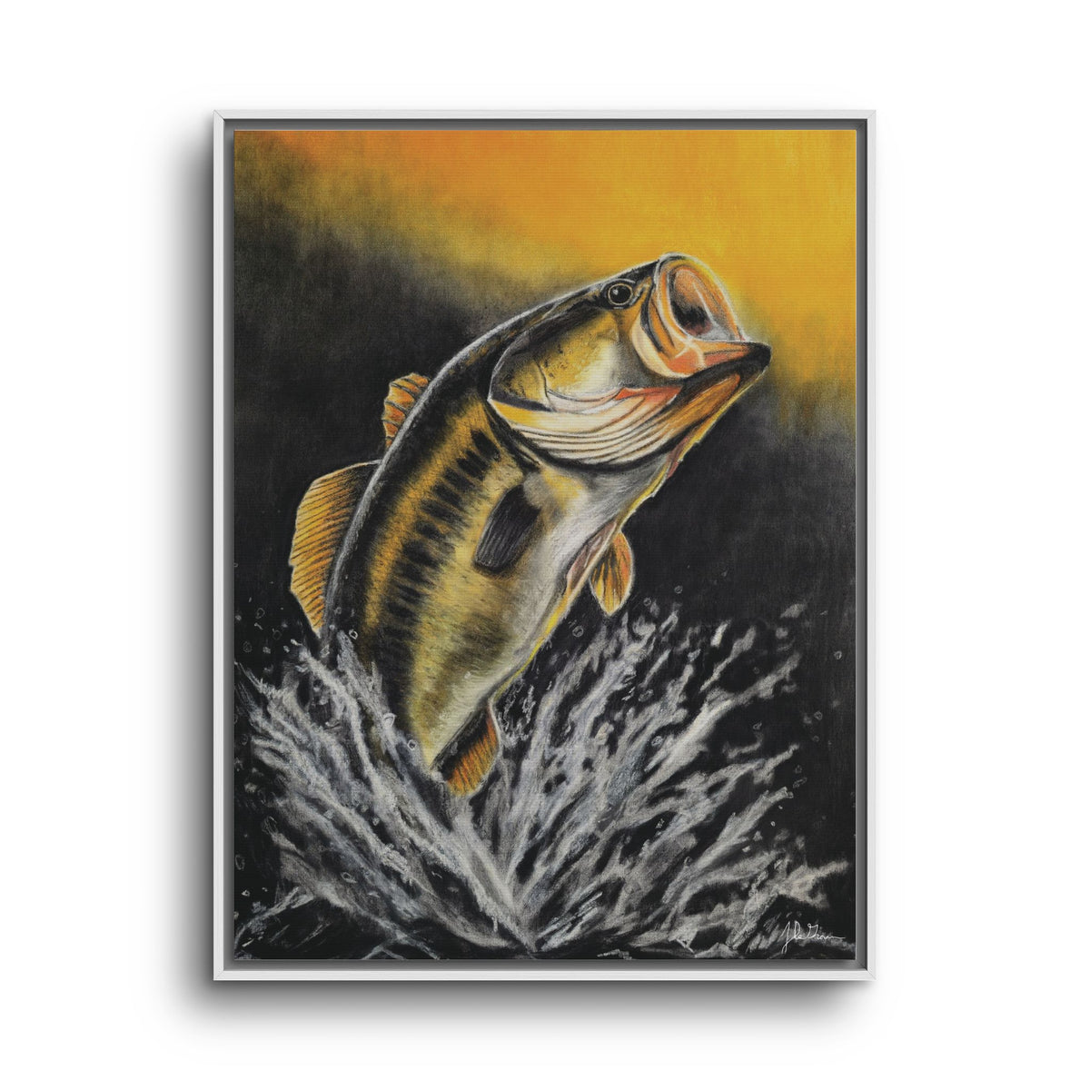 "Golden Rise" Framed Canvas