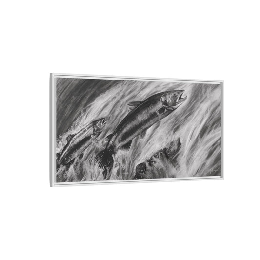 "Uphill Battle" Framed Canvas