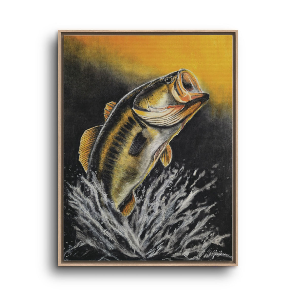 "Golden Rise" Framed Canvas