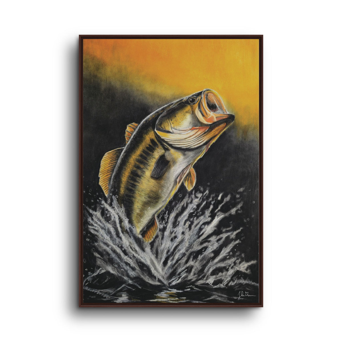 "Golden Rise" Framed Canvas