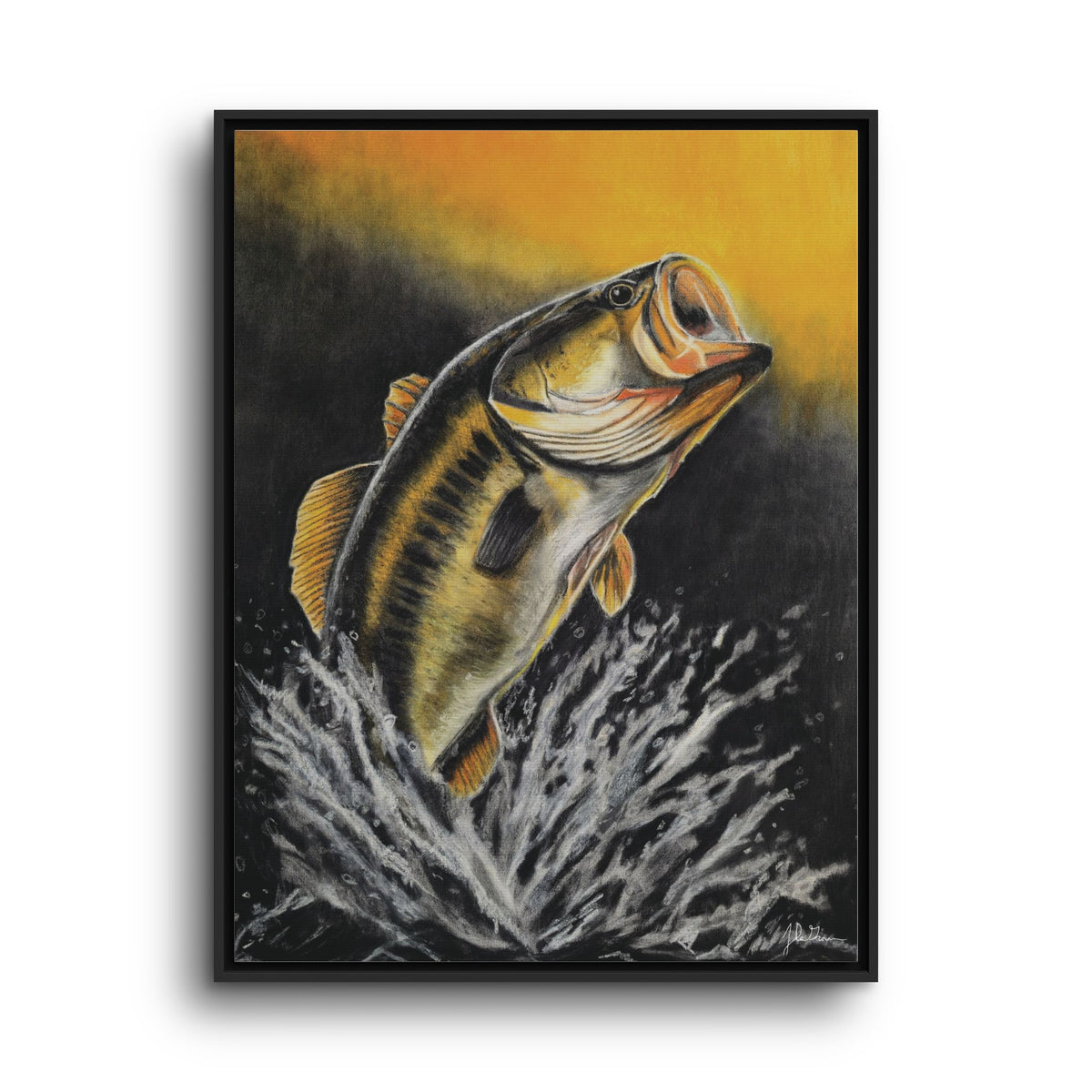 "Golden Rise" Framed Canvas